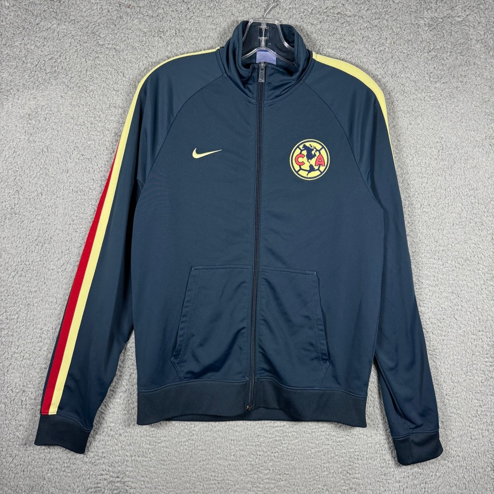 Nike Club America Mens Track Jacket Navy Blue Full Zip Soccer 919631-456 Medium
